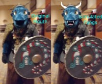 Another Blurry TFF Pic of my Dragon Fursuit, Plus Test