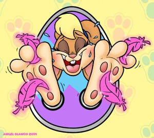Lola Bunny Easter Egg Paw Trophy Tickle. 