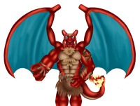 Scorch as a Charizard (Orange version)