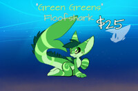 "Green Greens" Floofshark Adopt $25 *CLOSED*