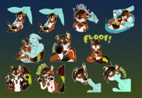 Two Sticker Pack of Hutz the Dhole