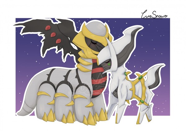 giratina and giratina (pokemon) drawn by akadako