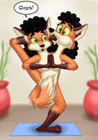 Teleia has a yoga mishap