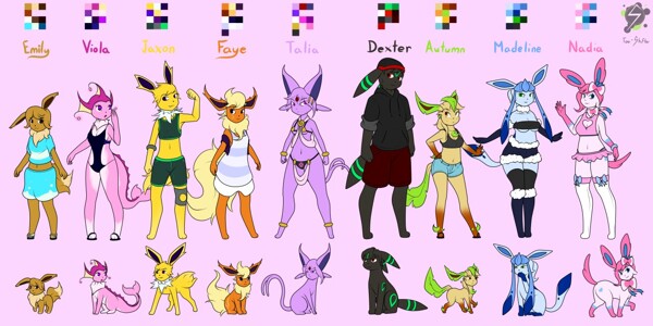 Eeveelutions by LupiArts -- Fur Affinity [dot] net