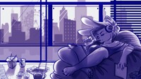 "Cityscape and Lyrics Block"