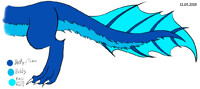 Concept art - Aquatic furred dragon tail