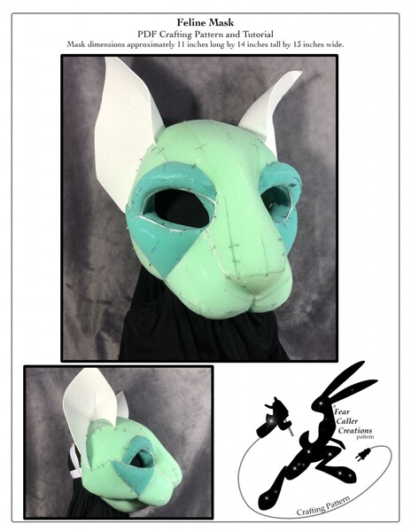 COMING SOON - Rose the Cat Pattern for Fursuit Foam Head Base, Fursuiting,  For Furries and Cosplay - DIY - pat2 