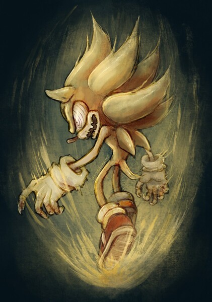 Fleetway Sonic doodle by ZyfetaliaZero -- Fur Affinity [dot] net