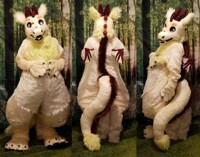 Peach Dragon Full Digitigrade Suit