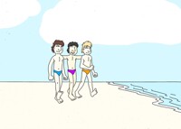 Bradley Marsh and Company on a Beach