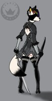 Neon As YoRHA Unit 2B(aka 2E)