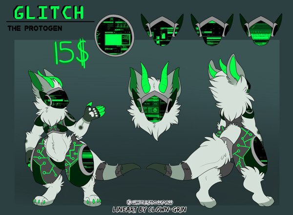 Pixilart - protogen mask glitch by cyanflower1234