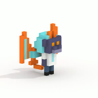 Tiny 3D Voxel model animated - Mary by GKrh