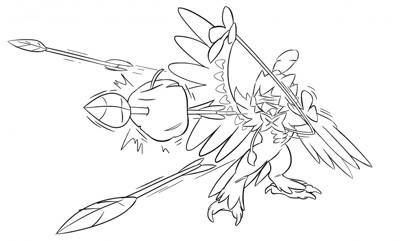 decidueye coloring pages