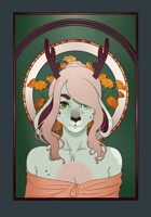 Cyanne - Art Nouveau commission