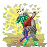 My dog and my  pigeon