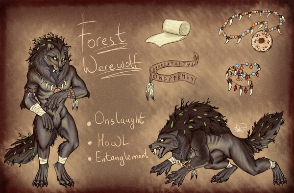 Werewolf Shaman Of The Forrest | Photographic Print