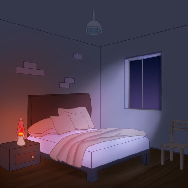 anime bed background