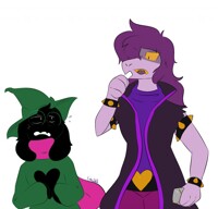 Ralsei distress over Susie eating Chalk