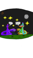 Sam and Cat under the moon