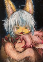 Nanachi & Mitty oilpainting