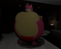 Inflated Amy in a Thong