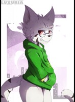 "Ah...heh. What are you looking at?"