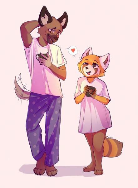 Retsuko Is Fan of LG Twins by HJtheAnimator -- Fur Affinity [dot] net