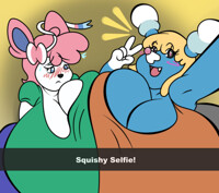 a very squishy selfie