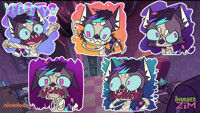 Invader Zim Stickers YCH