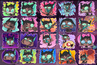 Invader Zim Stickers YCH