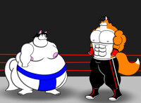 Sumo wrestler vs. Wrestler