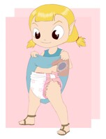 by. furrychrome. soggy diaper. aryll in diapers. 