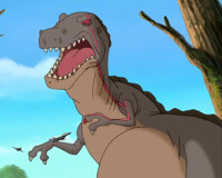 Chasing by the massive sharptooh