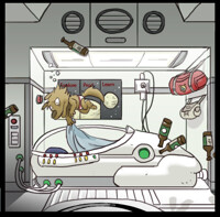 Lupine comic panel - color test
