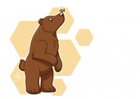 Chibi bear and bee