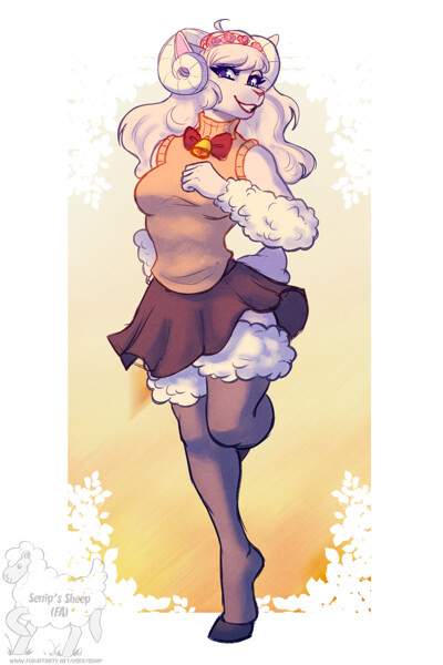 desing character lady sheep, romantic by Parutena -- Fur Affinity