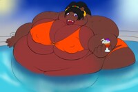 Shanice poolside