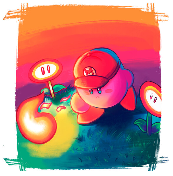 Kirby x Mario by Techagau -- Fur Affinity [dot] net