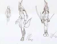 2nd fursona sketch and NINJA! 2006