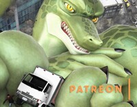 Lizard sitting on the city | Patreon