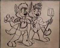 Inktober 19: Avy and Sterling