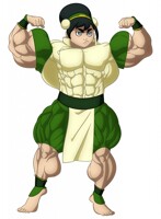 Toph grumpy double biceps - color