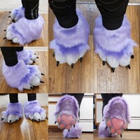 Etsy Multiple Parts Order: Grey and Purple Sockpaws