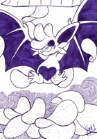 Sweet Bats Inktober - Day 29 - Chip of the Old Bat