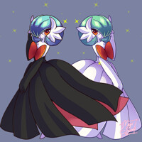 :Pkmn: Shiny normal and Mega Gardevoir