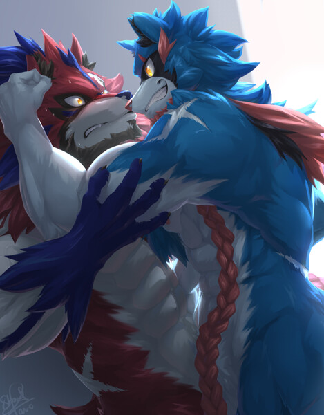 Zacian and Zamazenta by DaMinx -- Fur Affinity [dot] net