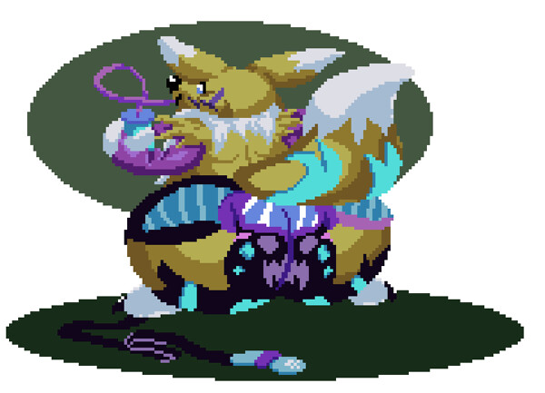 comm - space psyduck and shiny rayquaza by Incogneko on Newgrounds