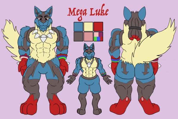 Mega Evolution Luke (Colored) by LucarioSSJ3 -- Fur Affinity [dot] net