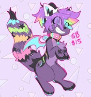 OPEN. Auction .Rainbow punk